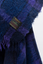 Load image into Gallery viewer, Vintage x Made in Scotland x Purple Plaid Mohair Blanket Scarf