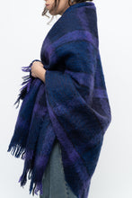 Load image into Gallery viewer, Vintage x Made in Scotland x Purple Plaid Mohair Blanket Scarf