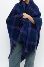 Load image into Gallery viewer, Vintage x Made in Scotland x Purple Plaid Mohair Blanket Scarf