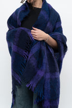 Load image into Gallery viewer, Vintage x Made in Scotland x Purple Plaid Mohair Blanket Scarf