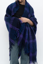 Load image into Gallery viewer, Vintage x Made in Scotland x Purple Plaid Mohair Blanket Scarf