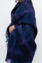 Load image into Gallery viewer, Vintage x Made in Scotland x Purple Plaid Mohair Blanket Scarf