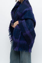 Load image into Gallery viewer, Vintage x Made in Scotland x Purple Plaid Mohair Blanket Scarf
