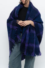 Load image into Gallery viewer, Vintage x Made in Scotland x Purple Plaid Mohair Blanket Scarf