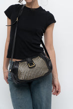 Load image into Gallery viewer, Vintage x GUCCI Bootleg Braided Silver, Gold Black Leather Purse