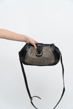 Load image into Gallery viewer, Vintage x GUCCI Bootleg Braided Silver, Gold Black Leather Purse