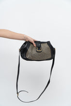 Load image into Gallery viewer, Vintage x GUCCI Bootleg Braided Silver, Gold Black Leather Purse