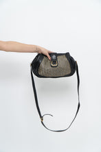 Load image into Gallery viewer, Vintage x GUCCI Bootleg Braided Silver, Gold Black Leather Purse