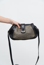 Load image into Gallery viewer, Vintage x GUCCI Bootleg Braided Silver, Gold Black Leather Purse
