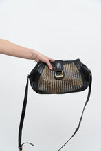 Load image into Gallery viewer, Vintage x GUCCI Bootleg Braided Silver, Gold Black Leather Purse
