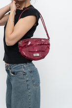 Load image into Gallery viewer, Vintage x NINE WEST Pink Snakeskin Faux Leather Mini Purse