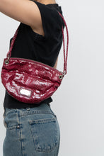 Load image into Gallery viewer, Vintage x NINE WEST Pink Snakeskin Faux Leather Mini Purse