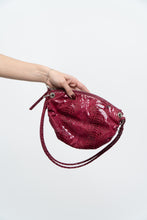 Load image into Gallery viewer, Vintage x NINE WEST Pink Snakeskin Faux Leather Mini Purse