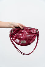 Load image into Gallery viewer, Vintage x NINE WEST Pink Snakeskin Faux Leather Mini Purse