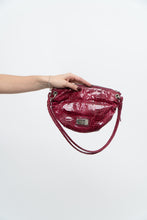 Load image into Gallery viewer, Vintage x NINE WEST Pink Snakeskin Faux Leather Mini Purse