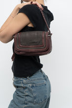 Load image into Gallery viewer, Vintage x BCBG Burgundy Soft Leather Chainlink Mini Purse