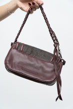 Load image into Gallery viewer, Vintage x BCBG Burgundy Soft Leather Chainlink Mini Purse