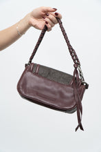 Load image into Gallery viewer, Vintage x BCBG Burgundy Soft Leather Chainlink Mini Purse
