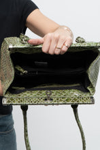 Load image into Gallery viewer, Vintage x Patent Green Croc Stuctured Purse