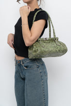 Load image into Gallery viewer, Vintage x Patent Green Croc Stuctured Purse