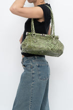 Load image into Gallery viewer, Vintage x Patent Green Croc Stuctured Purse