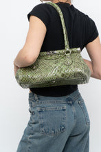Load image into Gallery viewer, Vintage x Patent Green Croc Stuctured Purse