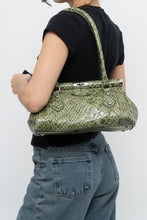 Load image into Gallery viewer, Vintage x Patent Green Croc Stuctured Purse