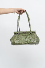 Load image into Gallery viewer, Vintage x Patent Green Croc Stuctured Purse