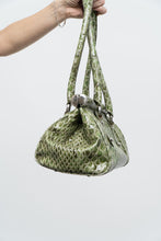 Load image into Gallery viewer, Vintage x Patent Green Croc Stuctured Purse