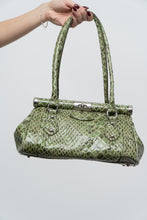 Load image into Gallery viewer, Vintage x Patent Green Croc Stuctured Purse