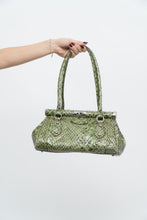 Load image into Gallery viewer, Vintage x Patent Green Croc Stuctured Purse