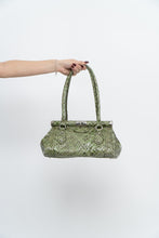 Load image into Gallery viewer, Vintage x Patent Green Croc Stuctured Purse