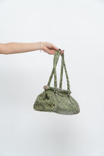 Load image into Gallery viewer, Vintage x Patent Green Croc Stuctured Purse