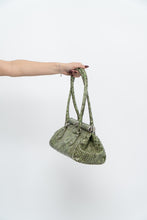 Load image into Gallery viewer, Vintage x Patent Green Croc Stuctured Purse