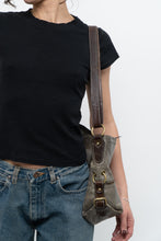 Load image into Gallery viewer, Vintage x Faded Green, Brown Leather Purse