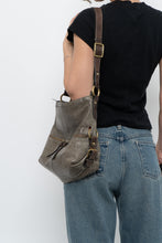 Load image into Gallery viewer, Vintage x Faded Green, Brown Leather Purse