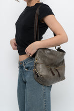 Load image into Gallery viewer, Vintage x Faded Green, Brown Leather Purse