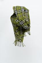 Load image into Gallery viewer, Vintage x Green Plaid Cashmere-feel Scarf