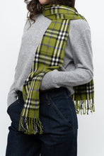 Load image into Gallery viewer, Vintage x Green Plaid Cashmere-feel Scarf