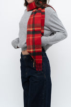 Load image into Gallery viewer, Vintage x Red Plaid Soft Wool Scarf