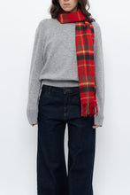 Load image into Gallery viewer, Vintage x Red Plaid Soft Wool Scarf
