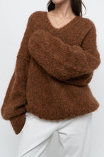 Load image into Gallery viewer, Vintage x Handmade Brown Shimmer Oversized Knit Sweater (M-XXL)