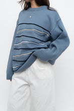 Load image into Gallery viewer, Vintage x Blue Raised Knit Sweater (M-XL)