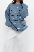 Load image into Gallery viewer, Vintage x Blue Raised Knit Sweater (M-XL)