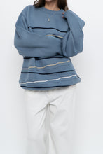 Load image into Gallery viewer, Vintage x Blue Raised Knit Sweater (M-XL)