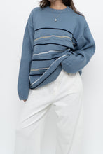 Load image into Gallery viewer, Vintage x Blue Raised Knit Sweater (M-XL)
