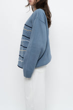 Load image into Gallery viewer, Vintage x Blue Raised Knit Sweater (M-XL)