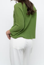 Load image into Gallery viewer, Vintage x MAXMARA WEEKEND Green Cropped Cotton Sweater (XS, S)