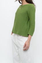 Load image into Gallery viewer, Vintage x MAXMARA WEEKEND Green Cropped Cotton Sweater (XS, S)
