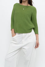 Load image into Gallery viewer, Vintage x MAXMARA WEEKEND Green Cropped Cotton Sweater (XS, S)